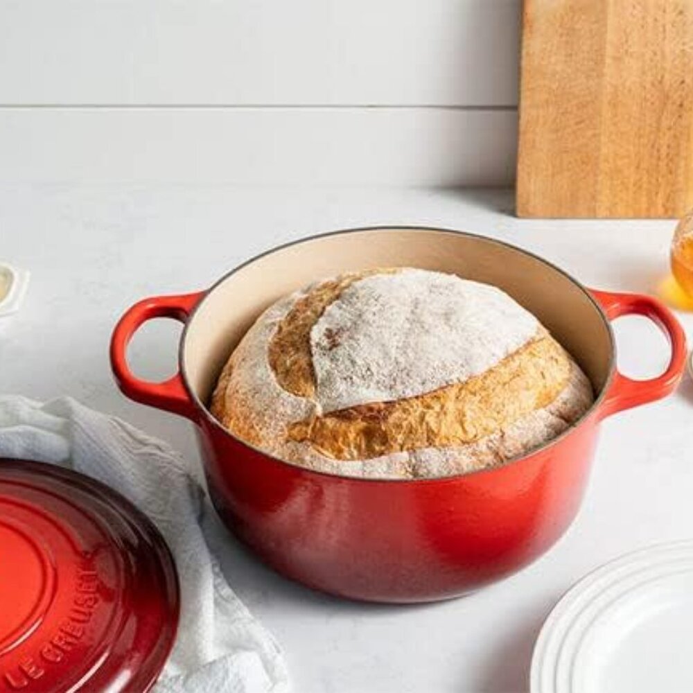 Le Creuset Enameled Cast Iron Signature Round Dutch Oven, 7.25 qt., Cerise - Picture 8 of 12